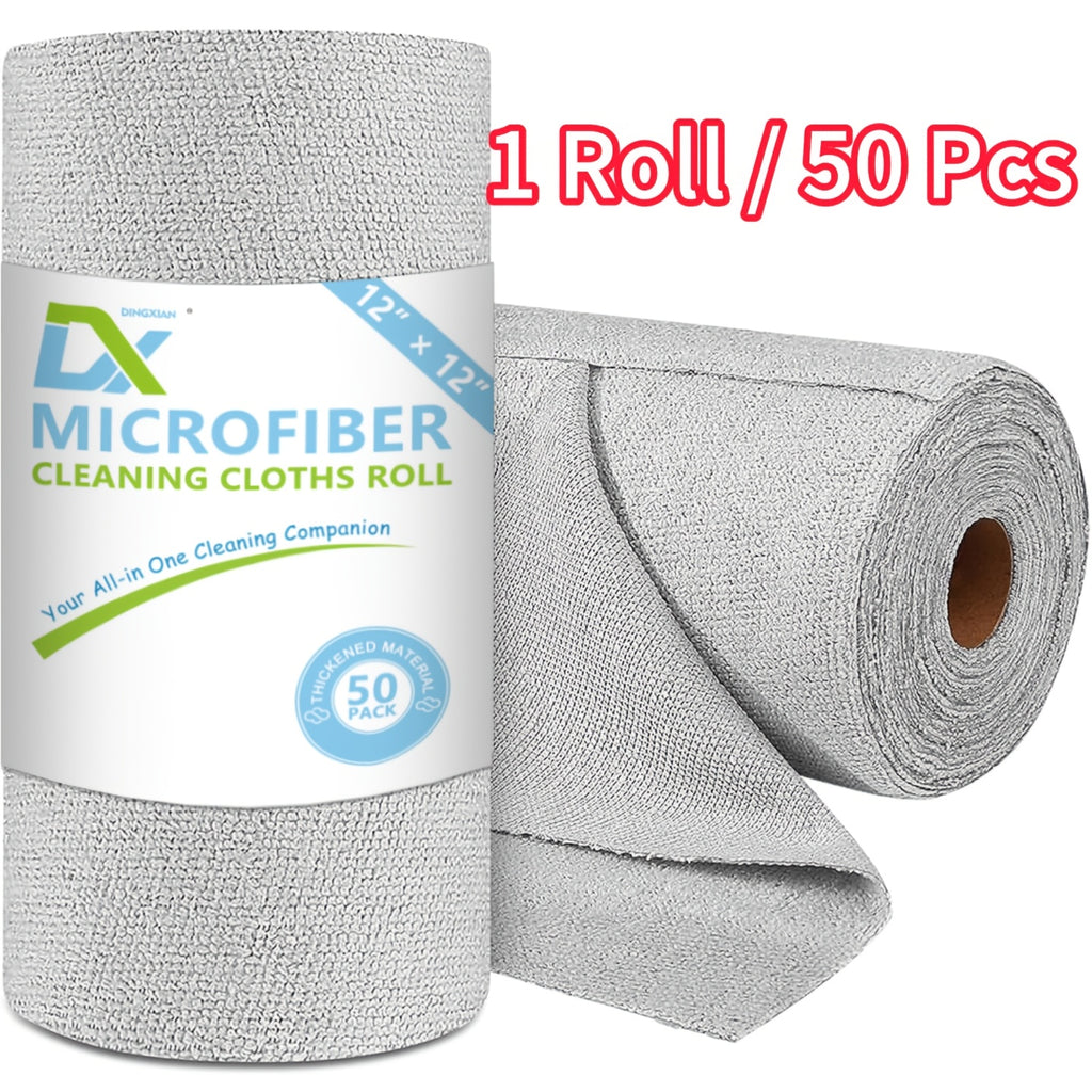 100 Pack Microfiber Cleaning Cloth - Super Absorbent Reusable Cleaning Cloth, 12 "X12" Scratch Free And Hairless for Cars, Kitchens, Homes, Bathrooms, Offices - Multi-Purpose Cleaning Products, Multifunctional Cleaning Cloth, Textured Surface Cloth