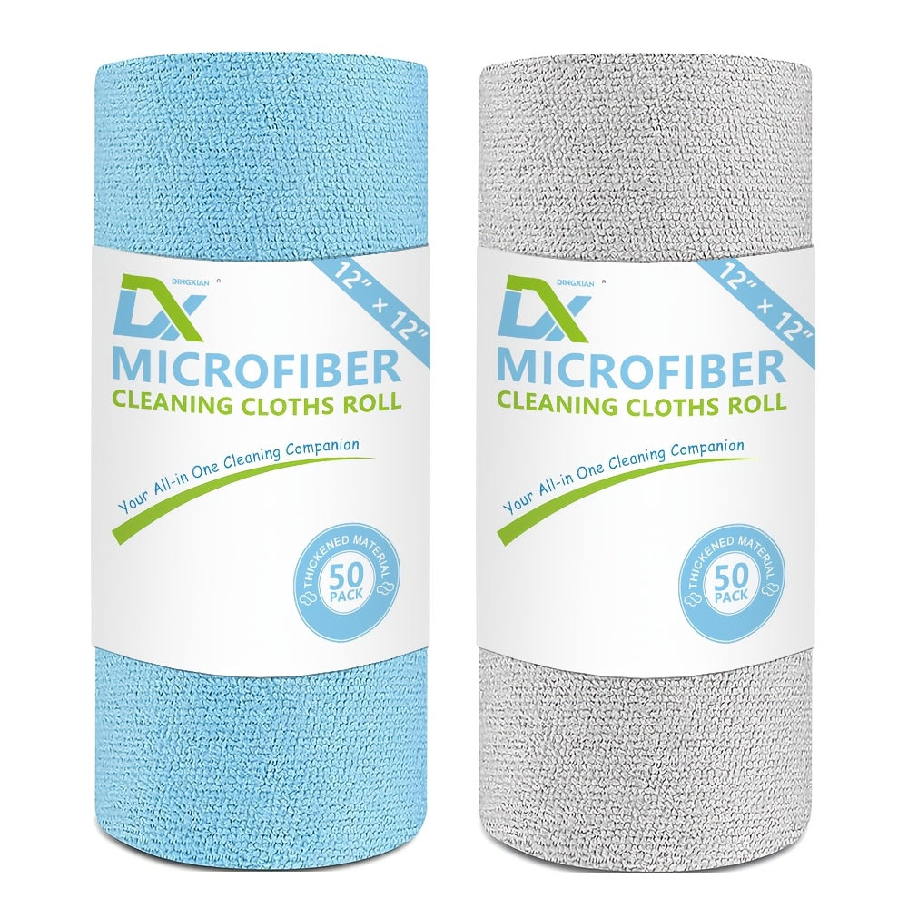 100 Pack Microfiber Cleaning Cloth - Super Absorbent Reusable Cleaning Cloth, 12 "X12" Scratch Free And Hairless for Cars, Kitchens, Homes, Bathrooms, Offices - Multi-Purpose Cleaning Products, Multifunctional Cleaning Cloth, Textured Surface Cloth