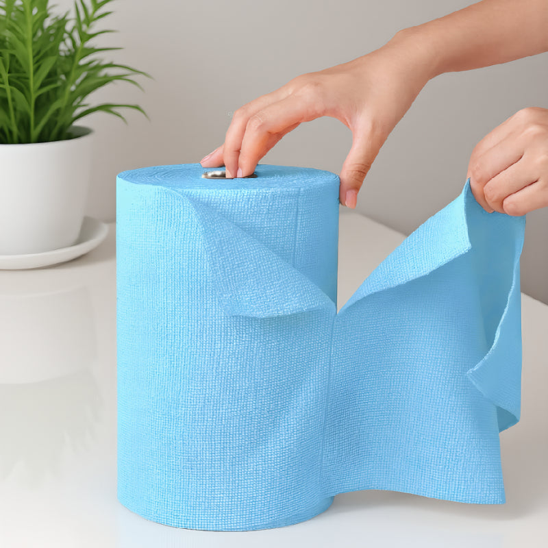 50pcs Multicolor Towel Roll Cleaning Cloths, Kitchen Cleaning Towels, 180gsm Reusable Household Set, Dishwashing Towel + Scouring Pad 2-in-1, Multi-Purpose Cleaning Cloths for Living Room, Bedroom, and Kitchen, Essential Multi-Functional Cleaning