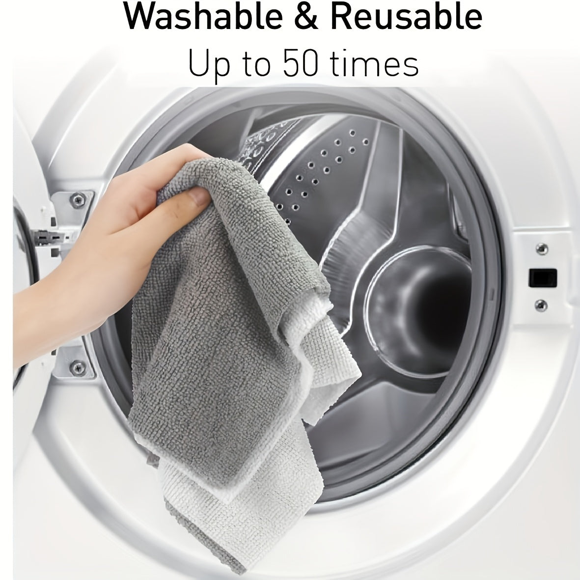 100 Pack Microfiber Cleaning Cloth - Super Absorbent Reusable Cleaning Cloth, 12 "X12" Scratch Free And Hairless for Cars, Kitchens, Homes, Bathrooms, Offices - Multi-Purpose Cleaning Products, Multifunctional Cleaning Cloth, Textured Surface Cloth