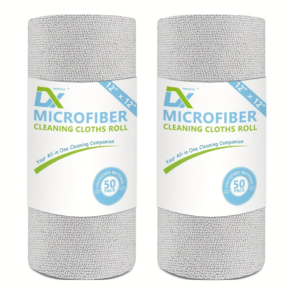 100 Pack Microfiber Cleaning Cloth - Super Absorbent Reusable Cleaning Cloth, 12 "X12" Scratch Free And Hairless for Cars, Kitchens, Homes, Bathrooms, Offices - Multi-Purpose Cleaning Products, Multifunctional Cleaning Cloth, Textured Surface Cloth