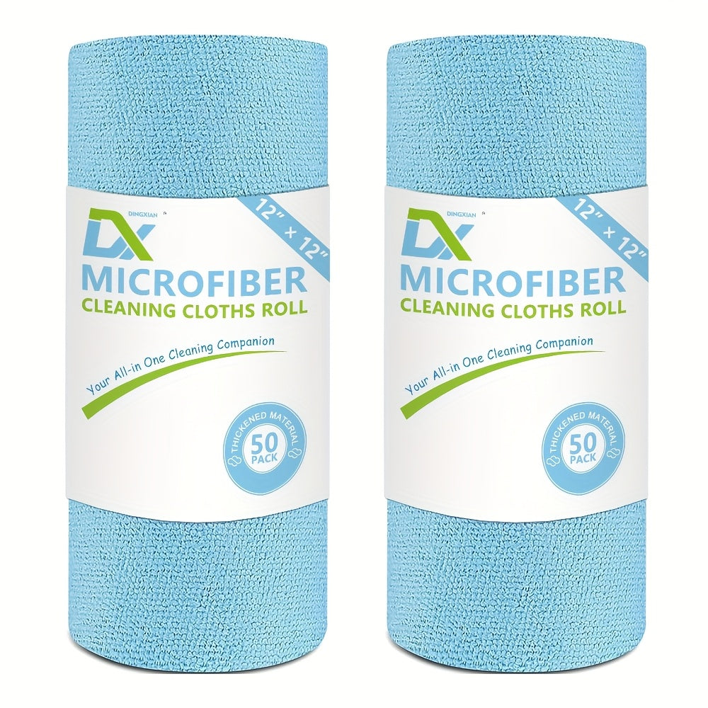 100 Pack Microfiber Cleaning Cloth - Super Absorbent Reusable Cleaning Cloth, 12 "X12" Scratch Free And Hairless for Cars, Kitchens, Homes, Bathrooms, Offices - Multi-Purpose Cleaning Products, Multifunctional Cleaning Cloth, Textured Surface Cloth